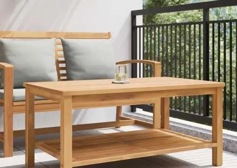 Masă de cafea Maro 110 x 55 x 45 cm Lemn masiv de tec - 4/5