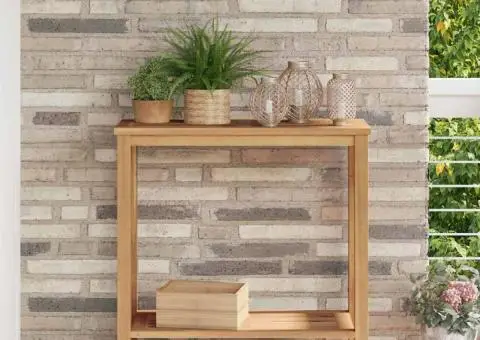 Masă de consolă Maro 85 x 35 x 75 cm Lemn masiv de tec - 1/5