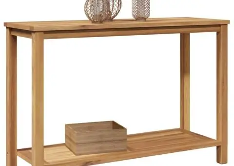 Masă de consolă cu raft Maro 110 x 40 x 45 cm Lemn masiv de tec - 3/5