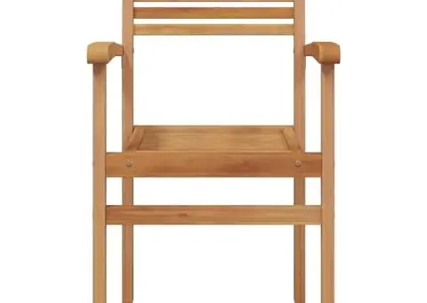 Scaune de grădină stivuibile 4 pcs Maro 55.5 x 55.5 x 90 cm - 5/5