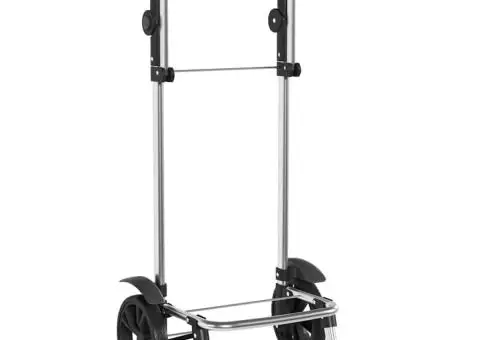 Cărucior de cumpărături cu roți și mâner reglabil, gri, 40 L - 5/5