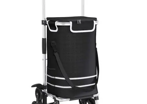 Carucior de cumpărături cu sistem de urcare scări, negru, 40 L - 2/5