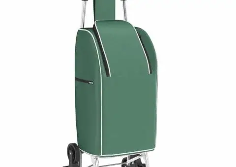 Carucior de cumpărături cu sistem de urcare scări, verde, 38 L - 2/5
