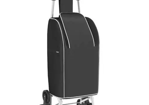Carucior de cumpărături cu sistem de urcare scări, negru, 38 L - 2/5