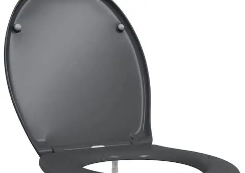 Capac WC cu eliberare rapidă închidere lentă antracit duroplast - 2/5