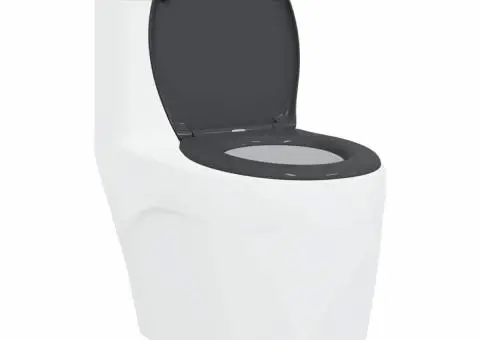 Capac WC cu eliberare rapidă închidere lentă antracit duroplast - 3/5