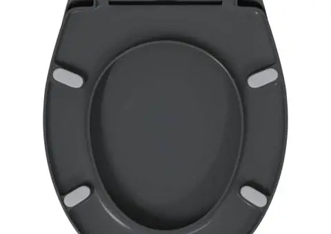 Capac WC cu eliberare rapidă închidere lentă antracit duroplast - 5/5