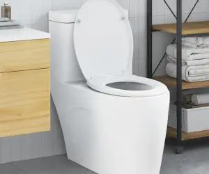 vidaXL Capac WC cu eliberare rapidă, închidere lentă, alb, duroplast