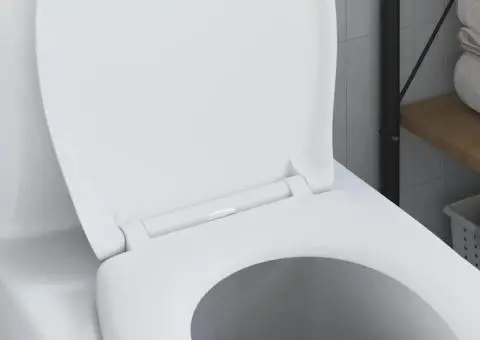 Capac WC cu eliberare rapidă, închidere lentă, alb, duroplast - 4/5