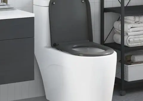 Capac WC cu eliberare rapidă închidere lentă antracit duroplast - 1/5