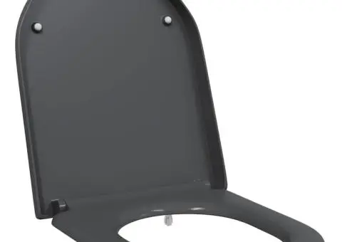 Capac WC cu eliberare rapidă închidere lentă antracit duroplast - 2/5