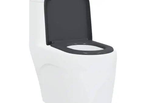 Capac WC cu eliberare rapidă închidere lentă antracit duroplast - 3/5