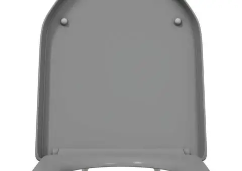 Capac WC cu eliberare rapidă, închidere lentă, gri, duroplast - 5/5