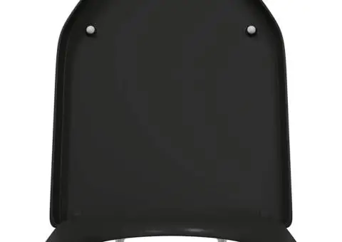 Capac WC cu eliberare rapidă, închidere lentă, negru, duroplast - 5/5