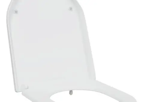 Capac WC cu eliberare rapidă, închidere lentă, alb, duroplast - 2/5