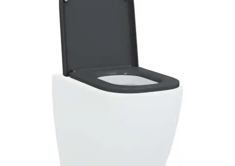 Capac WC cu eliberare rapidă închidere lentă antracit duroplast - 3/5