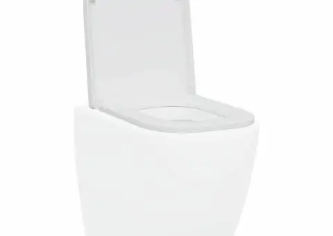 Capac WC cu eliberare rapidă, închidere lentă, alb, duroplast - 3/5