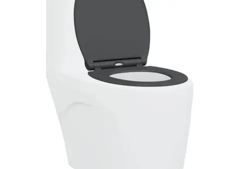 Capac WC cu eliberare rapidă închidere lentă antracit duroplast - 3/5