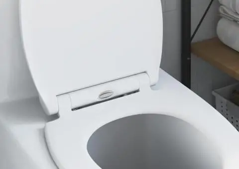 Capac WC cu eliberare rapidă, închidere lentă, alb, duroplast - 1/5