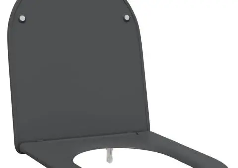 Capac WC cu eliberare rapidă închidere lentă antracit duroplast - 2/5