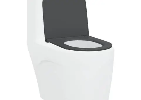 Capac WC cu eliberare rapidă închidere lentă antracit duroplast - 3/5