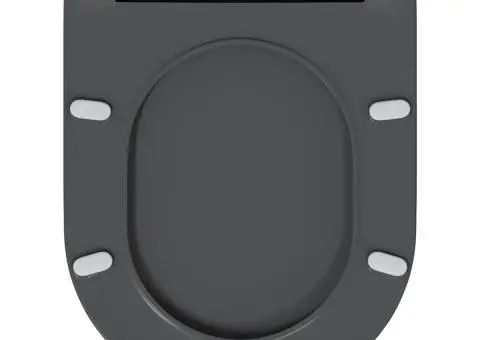 Capac WC cu eliberare rapidă închidere lentă antracit duroplast - 5/5