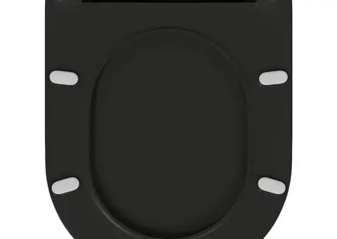 Capac WC cu eliberare rapidă, închidere lentă, negru, duroplast - 5/5