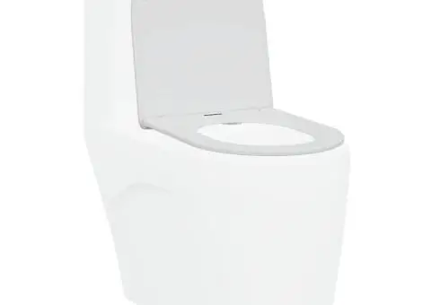 Capac WC cu eliberare rapidă, închidere lentă, alb, duroplast - 3/5