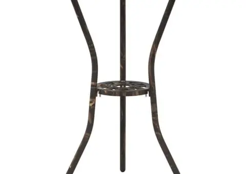 Set scaune de grădină, 3 buc., bronze, aluminiu turnat - 5/5