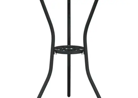 Set scaune de grădină, 3 buc., negru, aluminiu turnat - 5/5