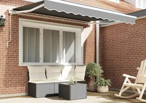 Awning Manual Manual Alb 3 x 2 m Aluminiu, Poliester - 3/5