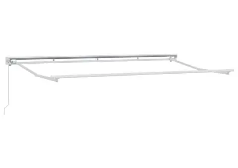 Markiză Manuală Manual Alb 4 x 2 m Aluminiu, țesătură - 2/5