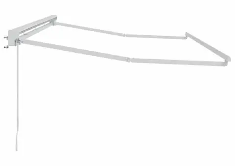 Markiză Manuală Manual Alb 4 x 2 m Aluminiu, țesătură - 5/5