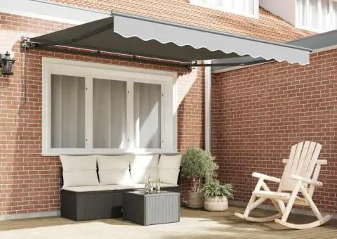 Copertină Manuală Manual Antracit 3,5 x 2,5 m Aluminiu - 3/5