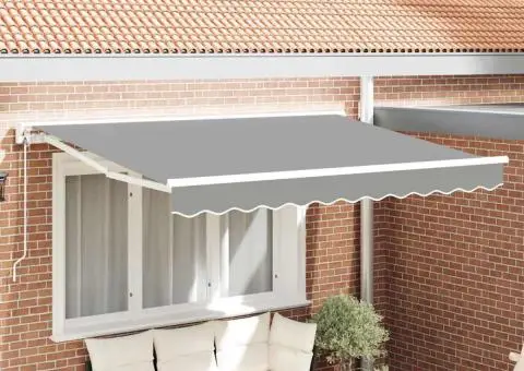 Marchiză electrică Alb 2.5 x 2 m Aluminiu - 1/5