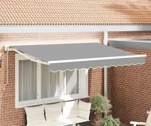 vidaXL Awning Electric Alb 3 x 2 m Aluminiu, țesătură din poliester