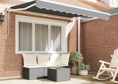 Awning Electric Alb 3 x 2 m Aluminiu, țesătură din poliester - 3/5