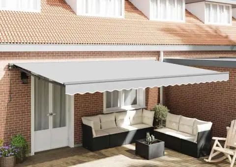 Awning Electric Antracit 5 x 3 m Aluminiu & Poliester - 1/5