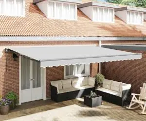 vidaXL Awning Electric Antracit 5 x 3 m Aluminiu & Poliester