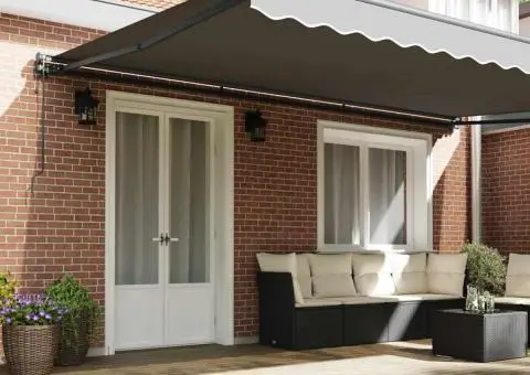 Awning Electric Antracit 5 x 3 m Aluminiu & Poliester - 3/5