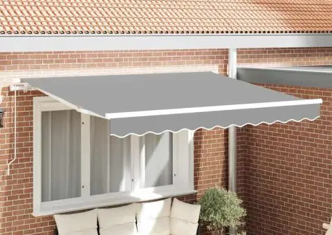Rama de Copertină Retractabilă cu Operare Manuală 3x2 m Metal - 1/5