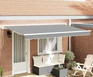 vidaXL Cadru de umbrelă retractabil operat manual 4x2 cm metal