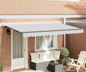 vidaXL Cadru de copertină retractabil manual 4x2 cm metal