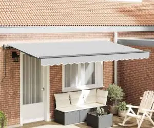 vidaXL Cadru Awning Electric Retractabil 4x2 cm Metal