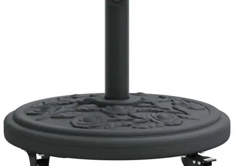 Bază umbrelă cu roți, pentru stâlpi de Ø38-48 mm, 13 kg, rotund - 4/5