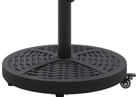 Bază umbrelă cu roți, pentru stâlpi de Ø38-48 mm, 13 kg, rotund - 2/5