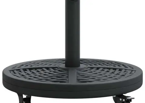 Bază umbrelă cu roți, pentru stâlpi de Ø38-48 mm, 13 kg, rotund - 4/5