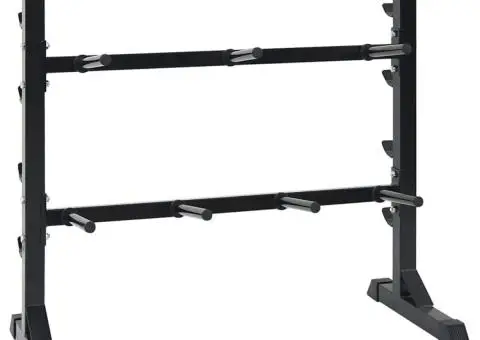 Rack pentru haltere cu 7 suporturi și 8 cârlige 300 kg Oțel - 1/5