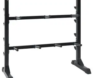 vidaXL Rack pentru haltere cu 7 suporturi și 8 cârlige 300 kg Oțel