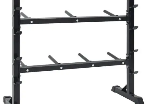 Rack pentru haltere cu 7 suporturi și 8 cârlige 300 kg Oțel - 2/5